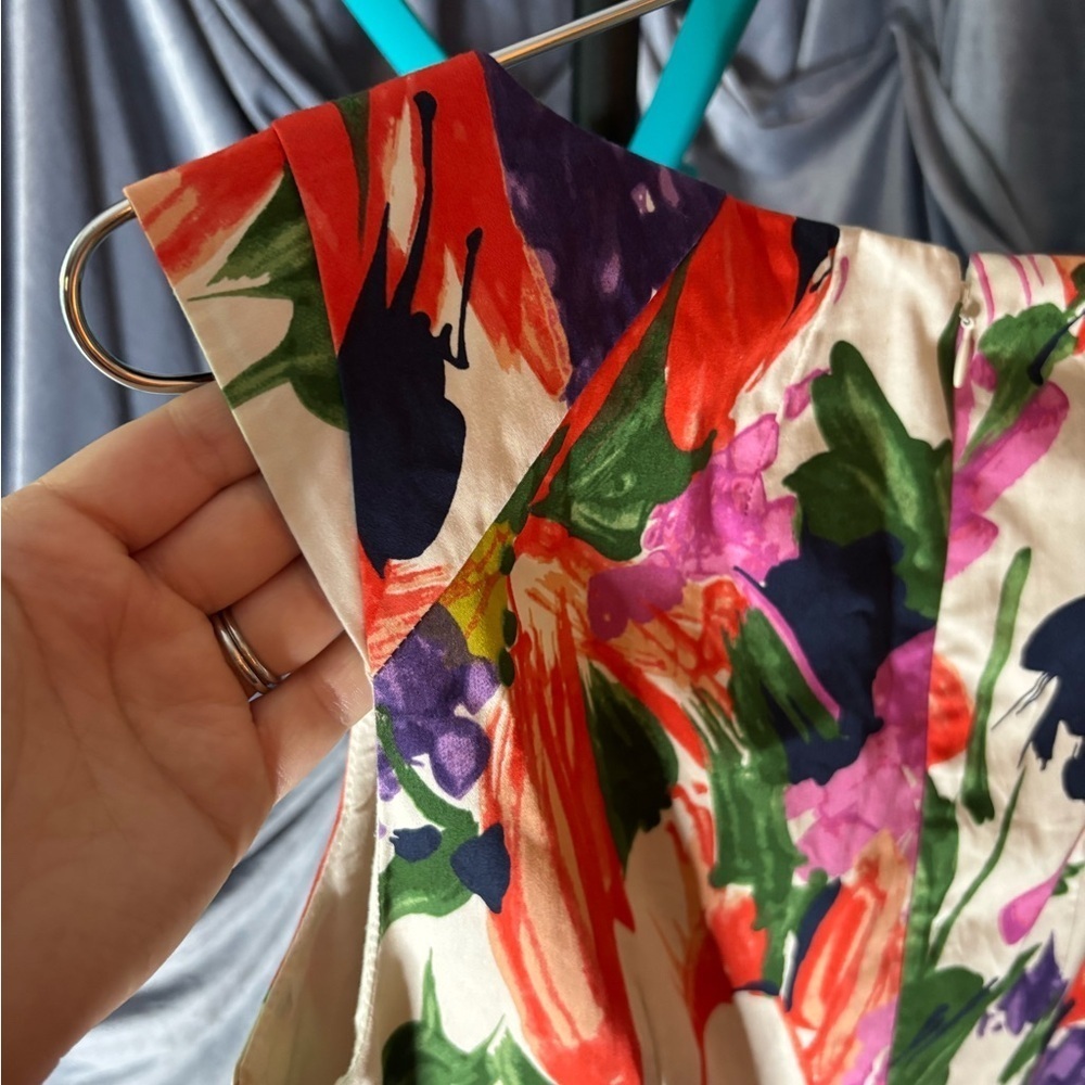 Jcrew floral aline dress size 2 - Picture 6 of 11